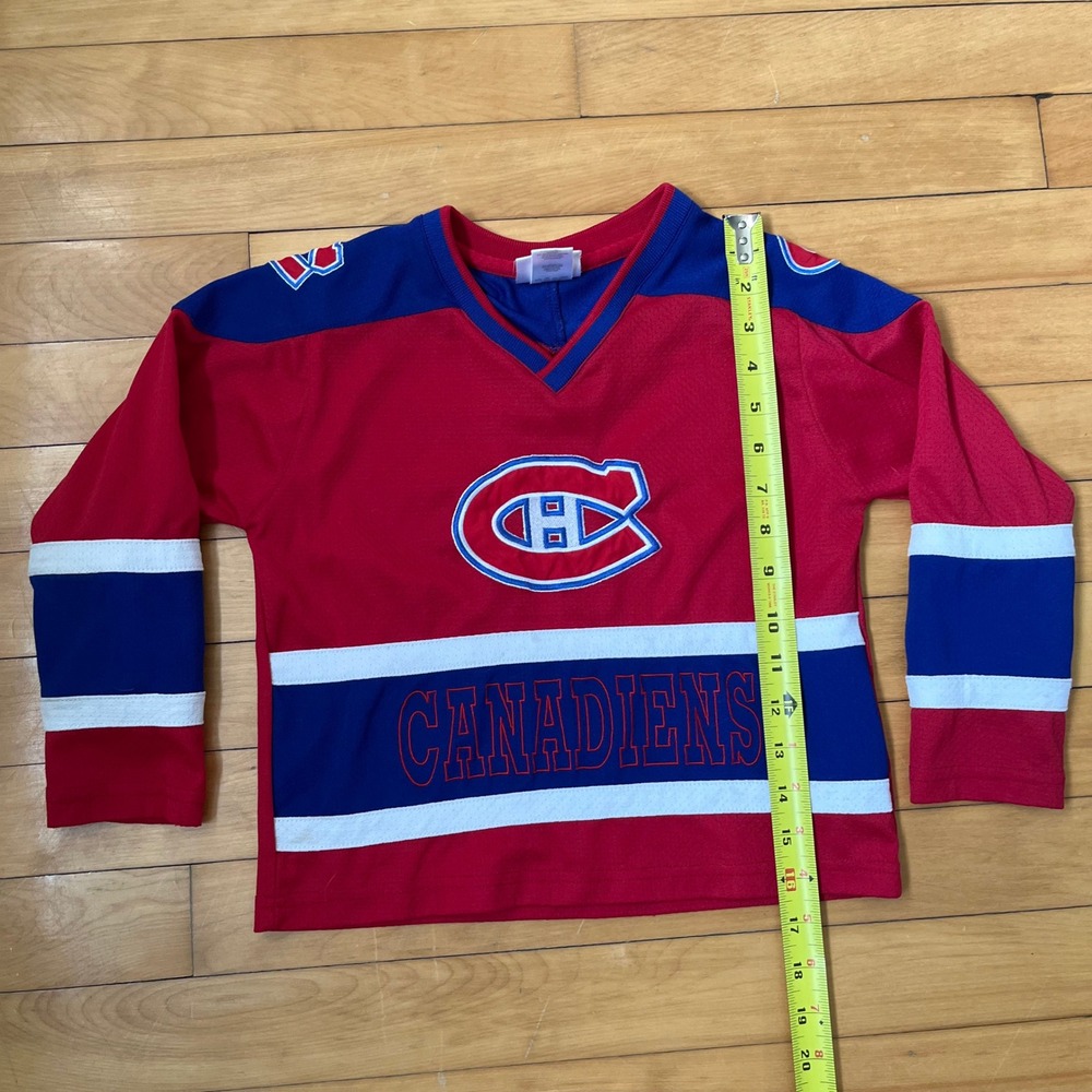 Montreal Canadiens Youth Hockey Jersey Red Blue NHL MightyMac Sports Size 6 - Picture 4 of 6